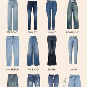 👖 Women’s Jeans Bundle :  3 Pairs (Cargo, Bootcut & Straight Leg)